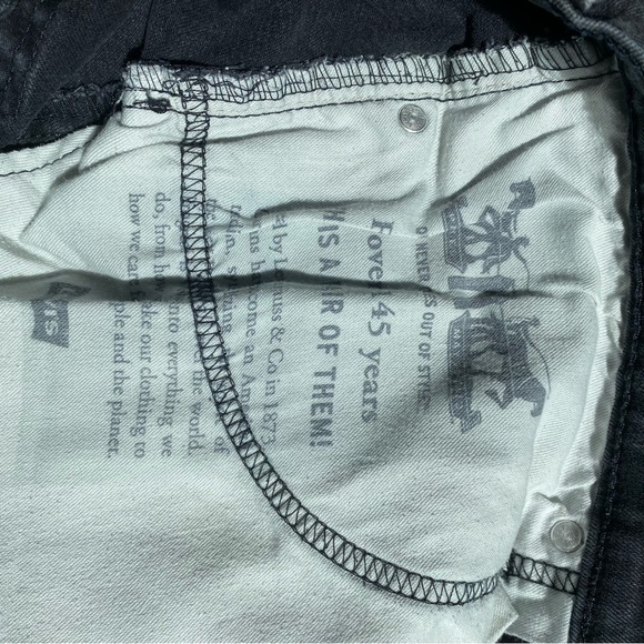 Levis 514 Black Stretch Flex Straight Leg Jeans 36 x32 - Picture 7 of 7